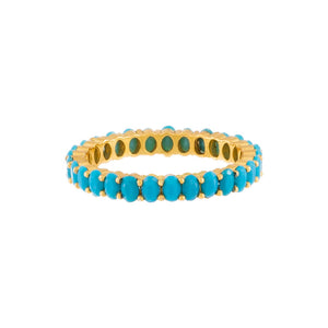  Turquoise Oval Beaded Ring - Adina Eden's Jewels