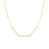 Gold / 16" Elongated Paperclip Necklace - Adina Eden's Jewels