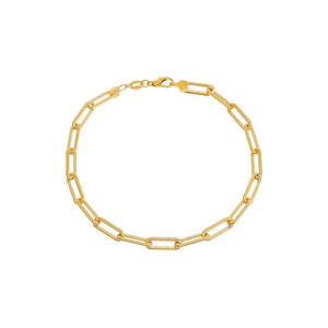 Gold Paperclip Chain Anklet - Adina Eden's Jewels