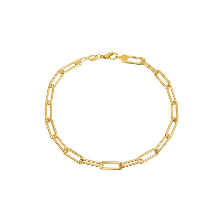 Gold Paperclip Chain Anklet - Adina Eden's Jewels