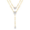  Radiant Diamond Paperclip Necklace 14K - Adina Eden's Jewels