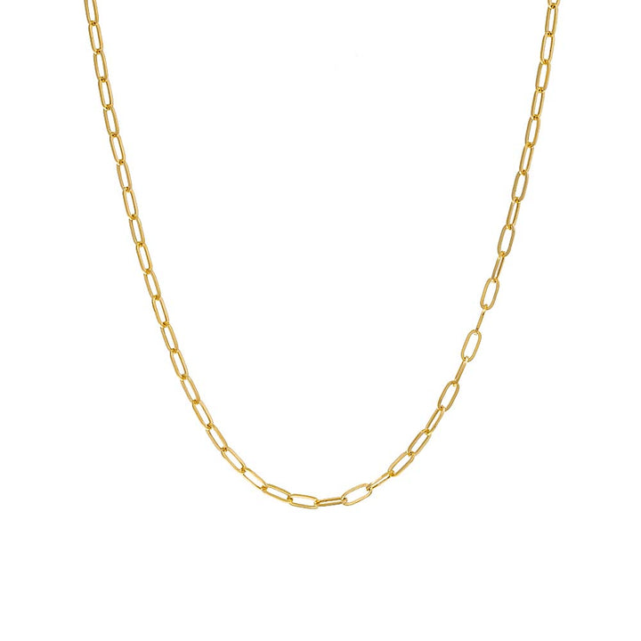  Small Paperclip Necklace 14K - Adina Eden's Jewels