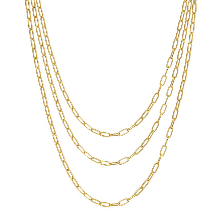  Small Paperclip Necklace 14K - Adina Eden's Jewels