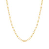 14K Gold / 16" Medium Paperclip Necklace 14K - Adina Eden's Jewels