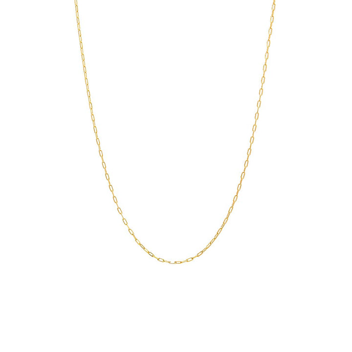Gold / 20" Baby Paperclip link Necklace - Adina Eden's Jewels