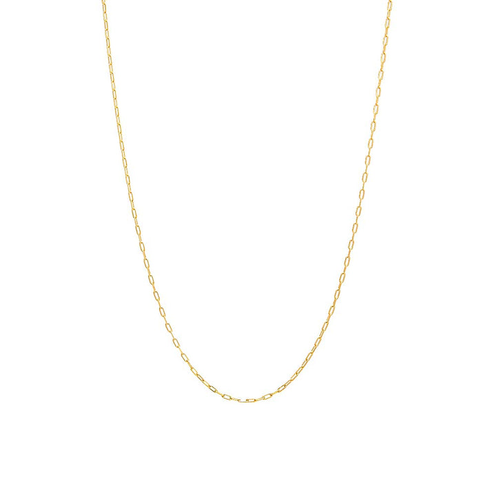 Gold / 22" Baby Paperclip link Necklace - Adina Eden's Jewels