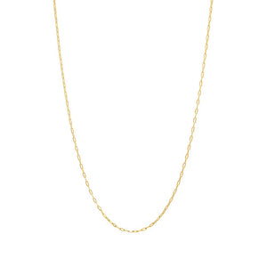 Gold / 24" Men's Baby Paperclip Link Necklace - Adina Eden's Jewels