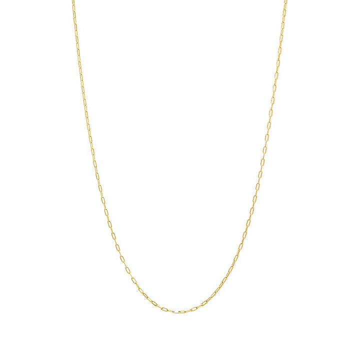 Gold / 24" Men's Baby Paperclip Link Necklace - Adina Eden's Jewels