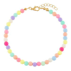 Multi-Color Pastel Bead Anklet - Adina Eden's Jewels