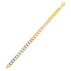 Multi-Color Neon Colored Chain Link Bracelet - Adina Eden's Jewels