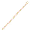 Sapphire Pink Pastel Enamel Chain Link Bracelet - Adina Eden's Jewels