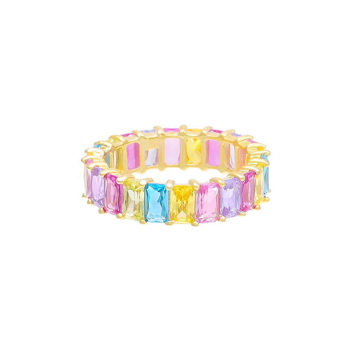  Pastel Baguette Eternity Band - Adina Eden's Jewels