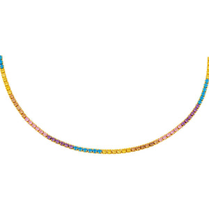 Multi-Color Pastel Multi Color Tennis Choker - Adina Eden's Jewels