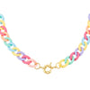 Multi-Color Thin Pastel Colored Chain Link Toggle Necklace - Adina Eden's Jewels