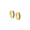 Onyx / 10 MM Pavé Colored Mini Huggie Earring - Adina Eden's Jewels