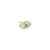 Turquoise / Single Colored Cutout Evil Eye Stud Earring - Adina Eden's Jewels