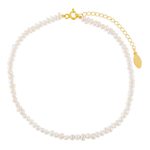 Pearl White Pearl Anklet - Adina Eden's Jewels
