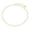 Gold / Pearl White Pearl Embedded Chain Anklet - Adina Eden's Jewels