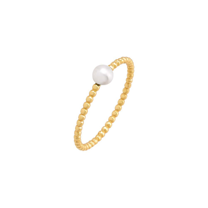 Pearl White / 6 Colored X Pearl Beaded Ring - Adina Eden's Jewels