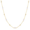 Pearl White CZ Bezel X Pearl Necklace - Adina Eden's Jewels