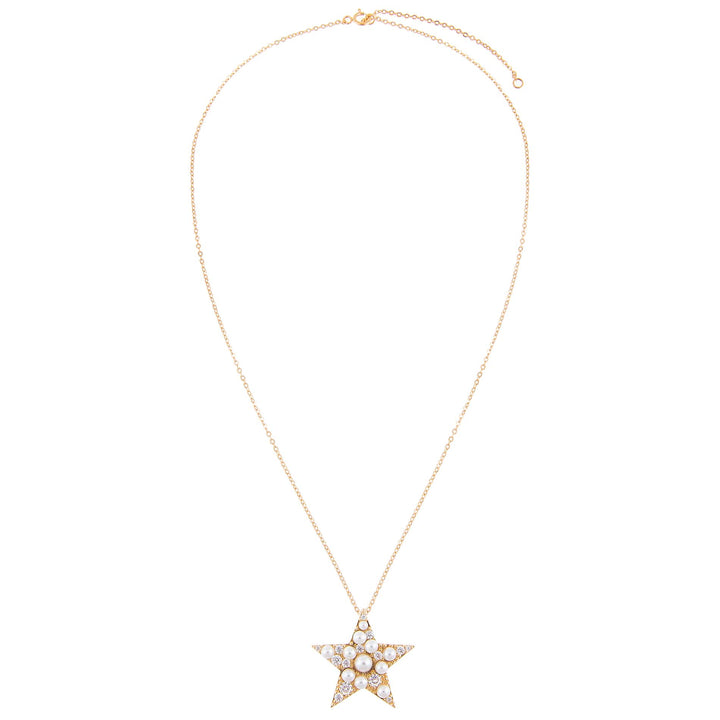  CZ Pearl Star Necklace - Adina Eden's Jewels