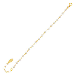 Pearl White Pearl Beaded Bracelet - Adina Eden's Jewels
