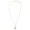  Baroque Pearl Ball Chain Necklace - Adina Eden's Jewels