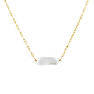 Pearl White Baroque Pearl Link Choker - Adina Eden's Jewels