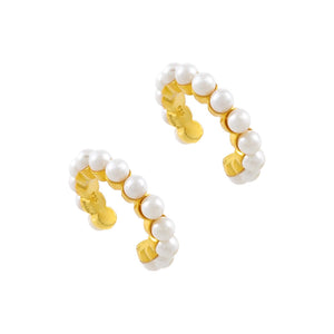 Pearl White Pearl Ear Cuff Set - Adina Eden's Jewels