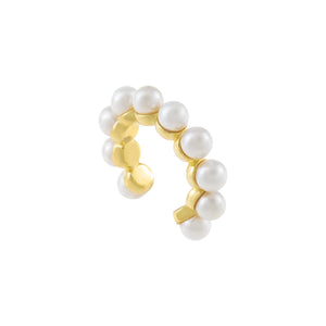 Pearl White Mini Pearl Ear Cuff - Adina Eden's Jewels