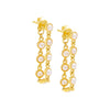 Gold / Pair Tiny Pearl Chain Front Back Stud Earring - Adina Eden's Jewels