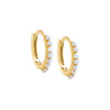 Pearl White / Pair Mini Multi Pearl Huggie Earring - Adina Eden's Jewels