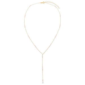  Dainty Pearl Lariat - Adina Eden's Jewels