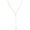 Pearl White Baroque Pearl Link Lariat - Adina Eden's Jewels