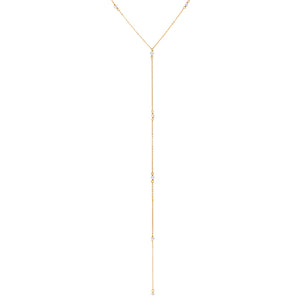 Gold Tiny Multi Pearl Lariat - Adina Eden's Jewels