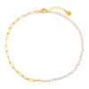 Pearl White Pearl X Link Anklet - Adina Eden's Jewels