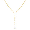 Pearl White Pearl Link Lariat - Adina Eden's Jewels