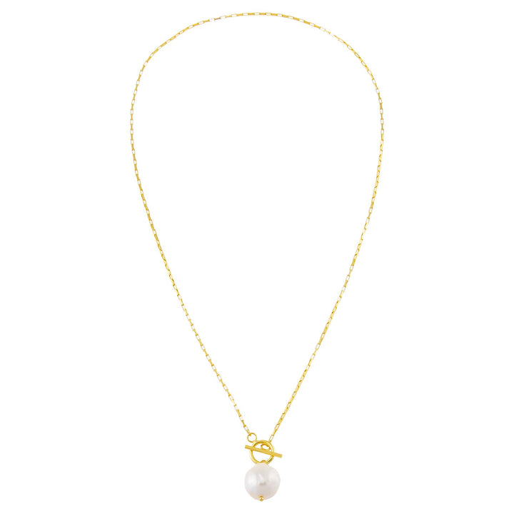  Toggle Link Pearl Necklace - Adina Eden's Jewels