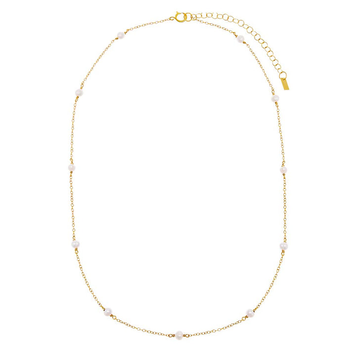  Pearl Embedded Chain Necklace - Adina Eden's Jewels