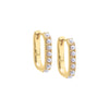 Pearl White / 15MM Multi Pearl Oval Shape Huggie Earring - Adina Eden's Jewels