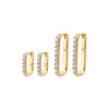  Multi Pearl Oval Shape Huggie Earring - Adina Eden's Jewels