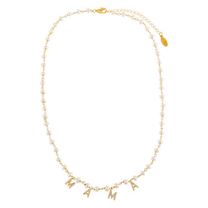  CZ Mama Pearl Necklace - Adina Eden's Jewels