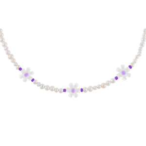  Pastel Daisy Beaded Necklace - Adina Eden's Jewels