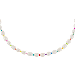 Multi-Color Multi Color Pearl Bead Necklace - Adina Eden's Jewels