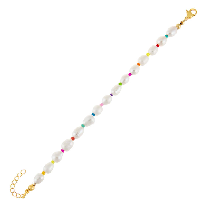 Multi-Color Multi Color Pearl Bracelet - Adina Eden's Jewels