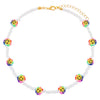  Rainbow Flower Beaded Necklace - Adina Eden's Jewels