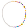  Smiley Face X Pearl Necklace - Adina Eden's Jewels