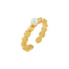 Pearl White Tiny Pearl Adjustable Ring - Adina Eden's Jewels