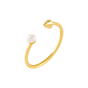Pearl White / 6 Pearl X Spike Ring - Adina Eden's Jewels