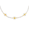 Yellow Pastel Daisy Beaded Necklace - Adina Eden's Jewels